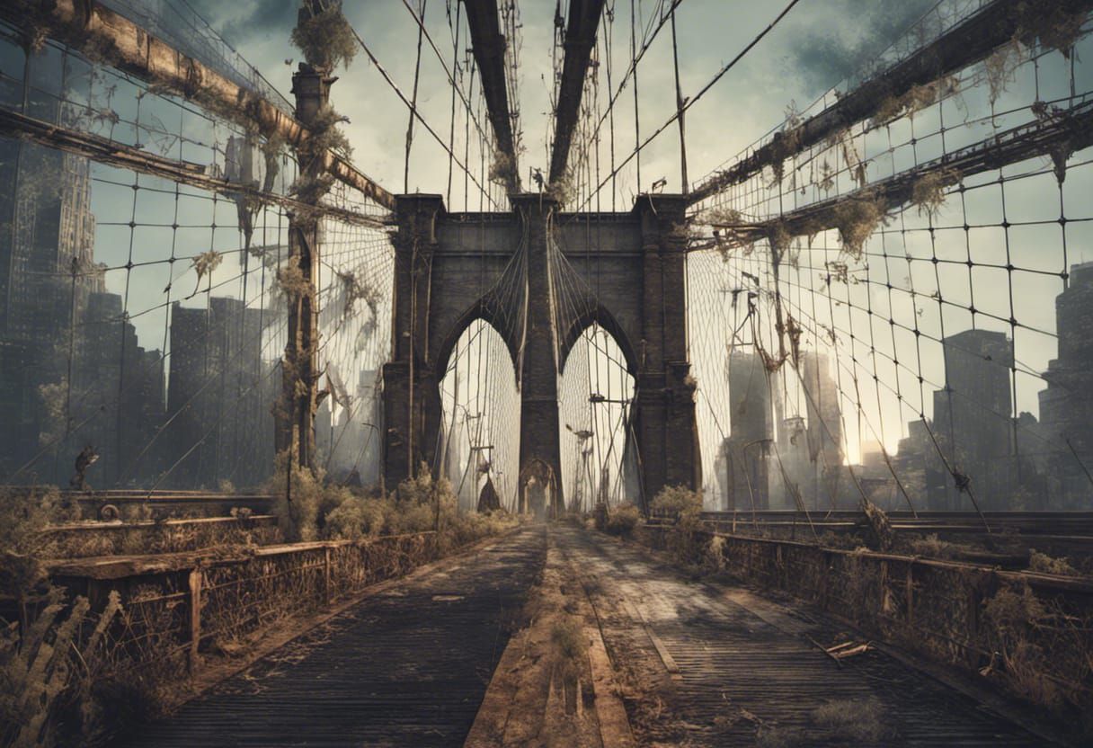 Post-Apocalyptic Brooklyn Bridge in Unreal Engine 5