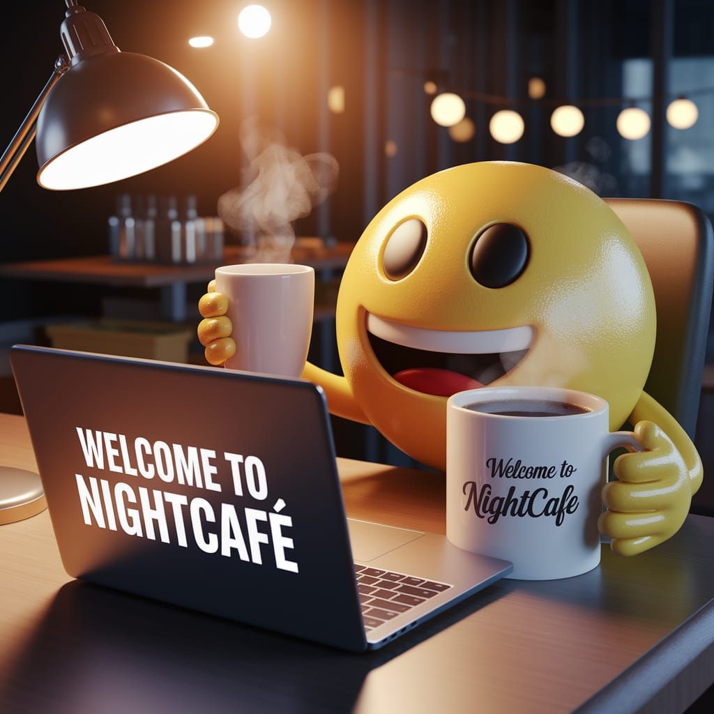 3D Emoji Character Welcomes You to NightCafe
