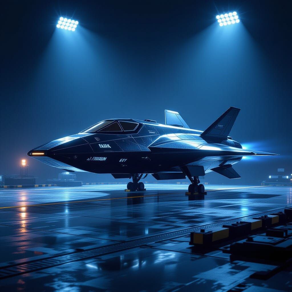 Experimental FTL Craft Gleams on Launchpad