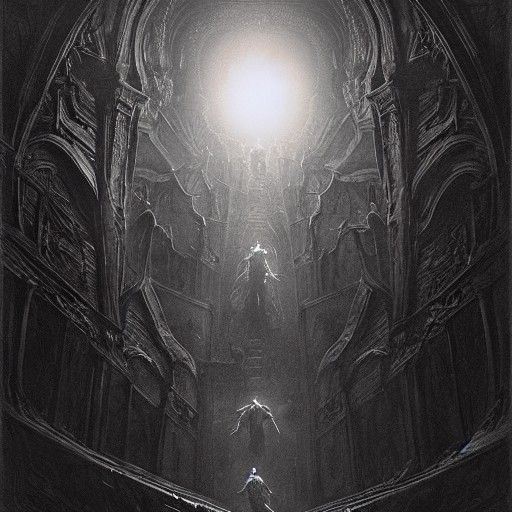 Horrific Inner Monster in Gothic Horror Style