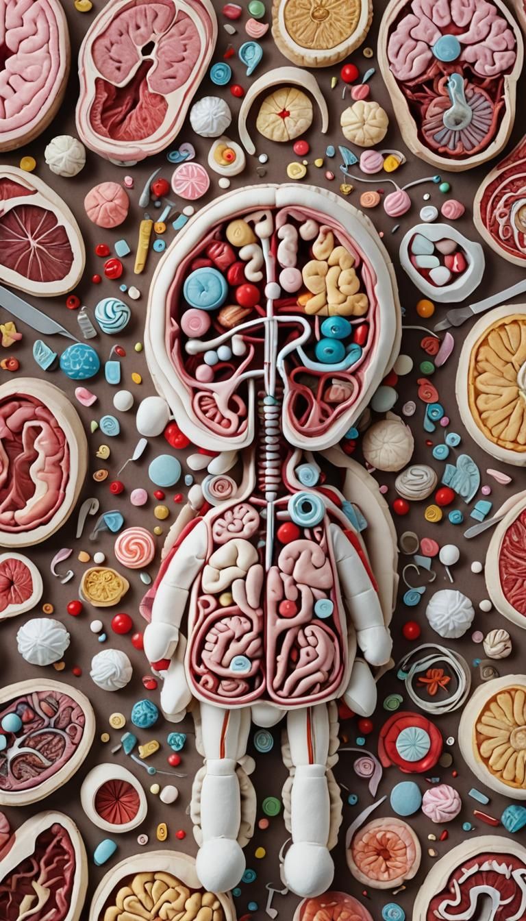 Cross-Sectional Anatomy of a Candy-Filled Plush Doll