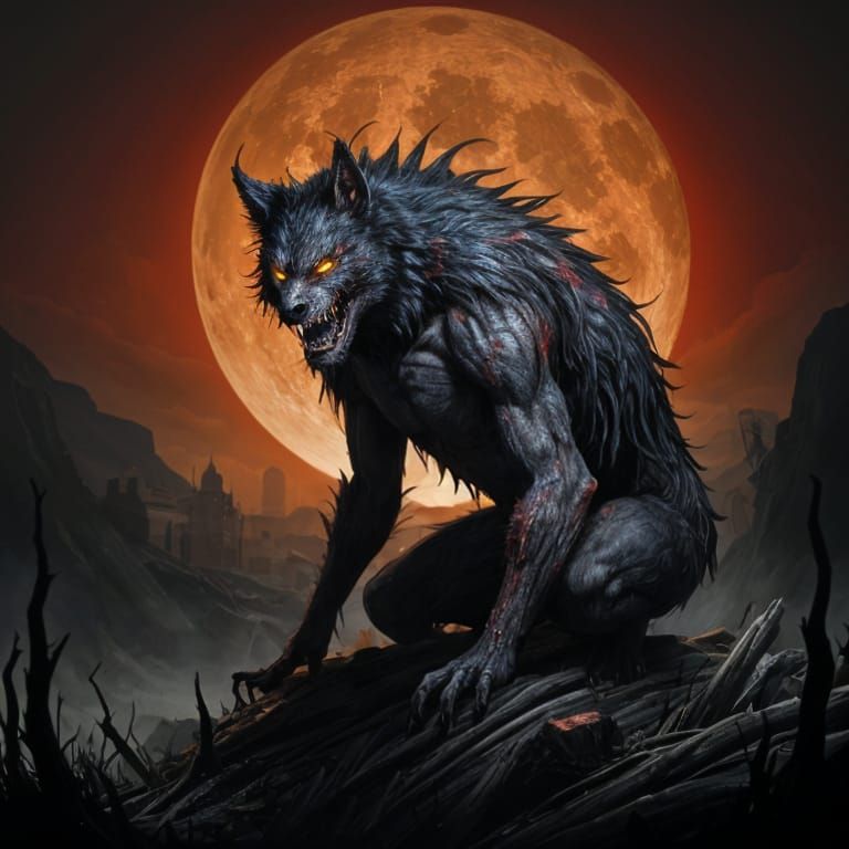 Fearsome Zombie Werewolf