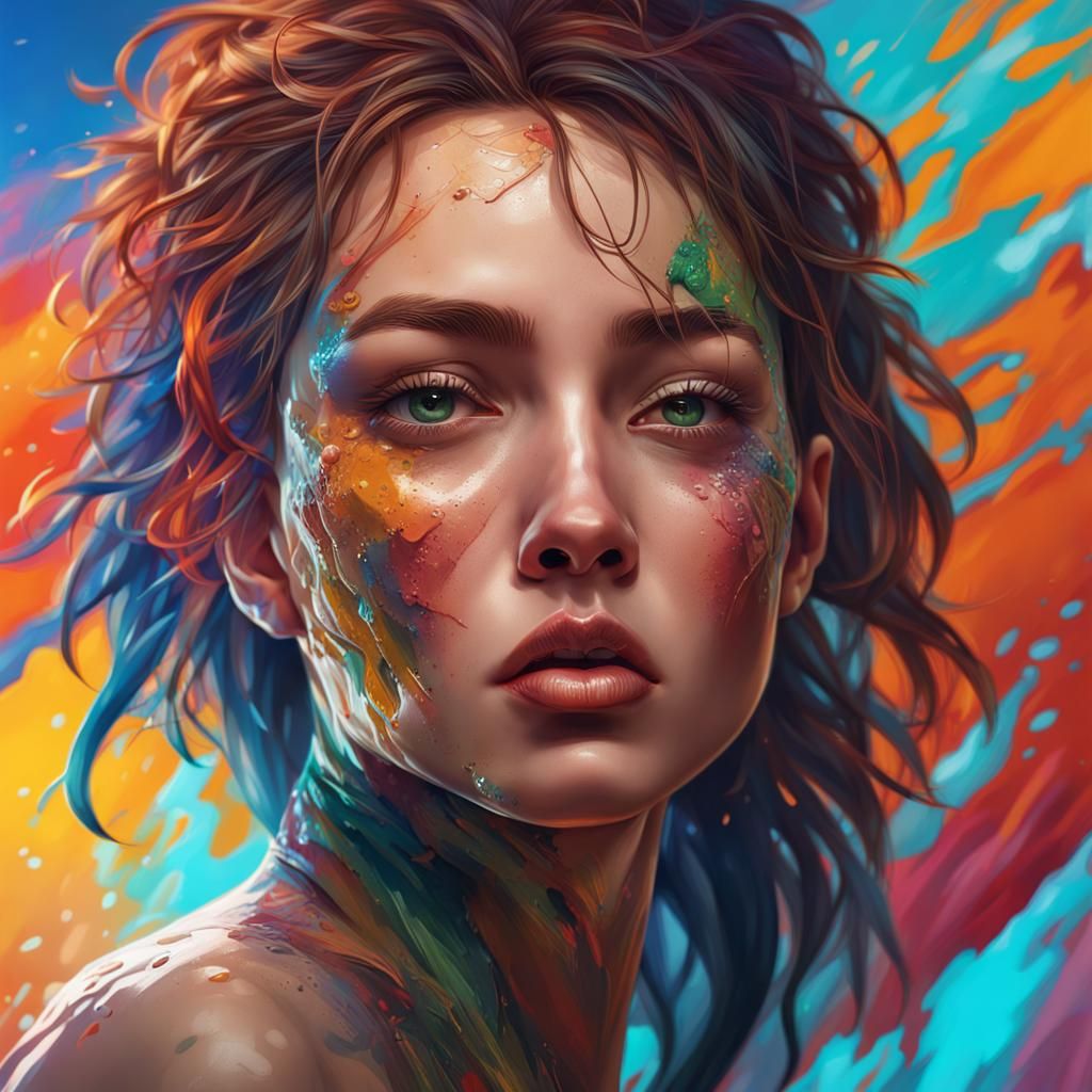 Hyperrealistic Ai Apaec Splash Art Portrait