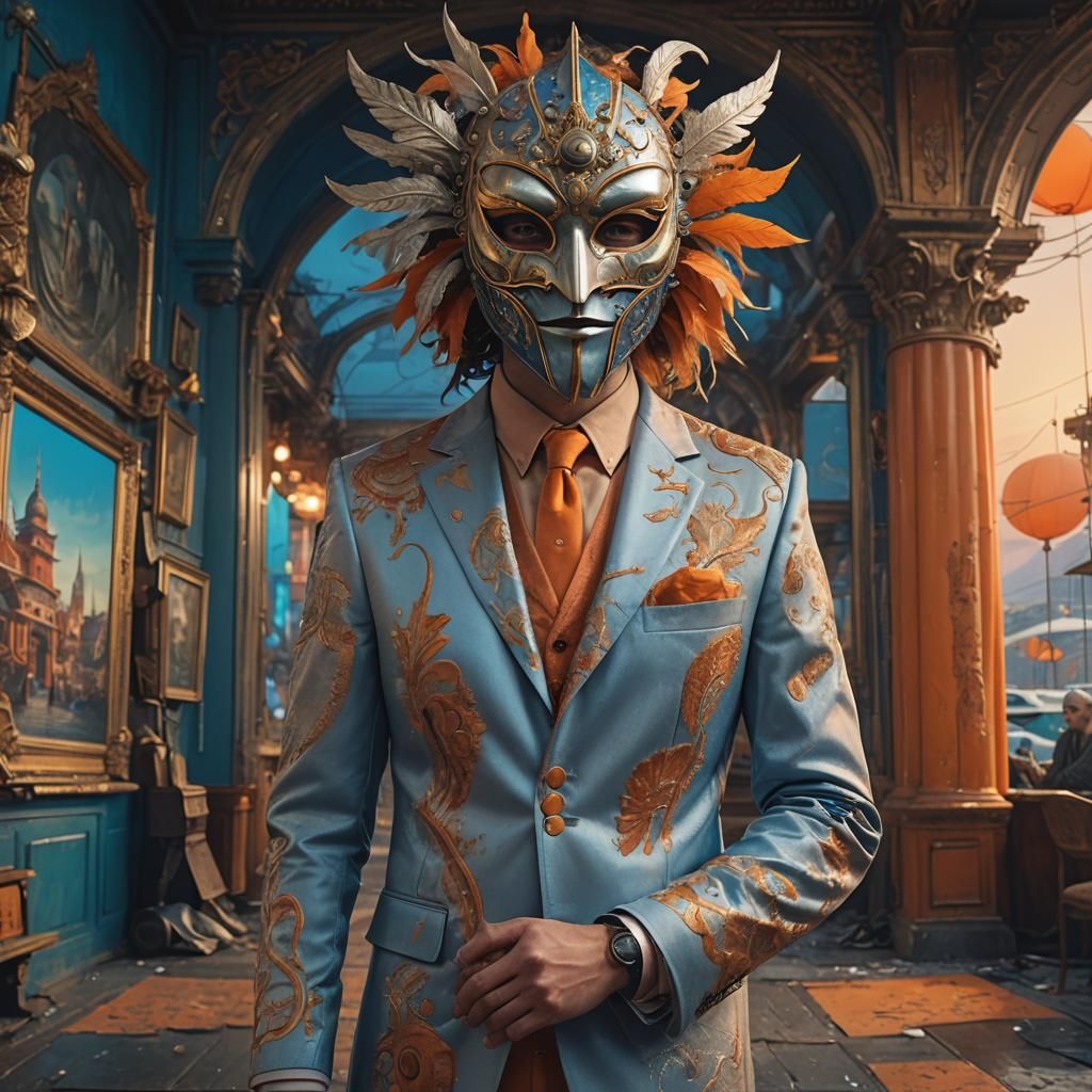 Man in Venetian Mask Concept Art