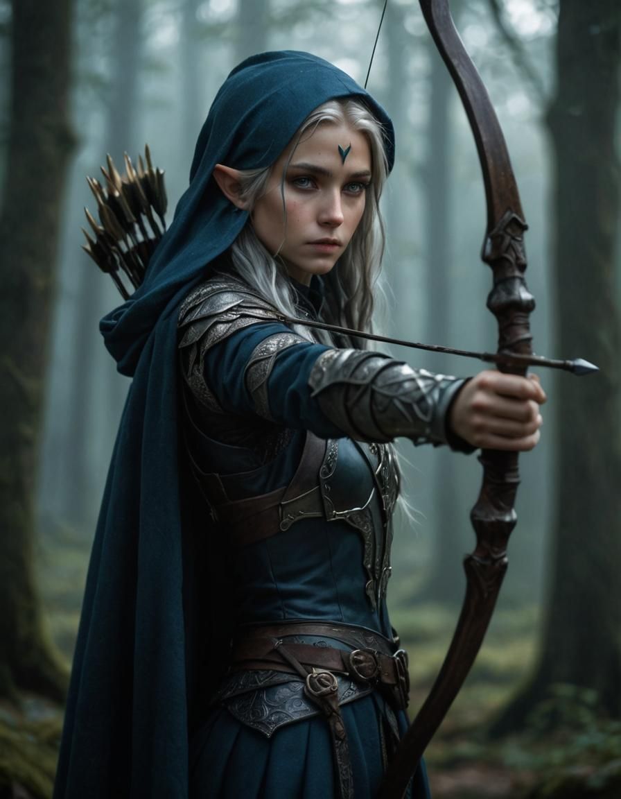 Elven Archer of Lorien in Photorealistic Portrait