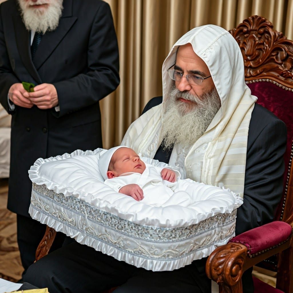 Angel Baby in Traditional Circumcision Attire