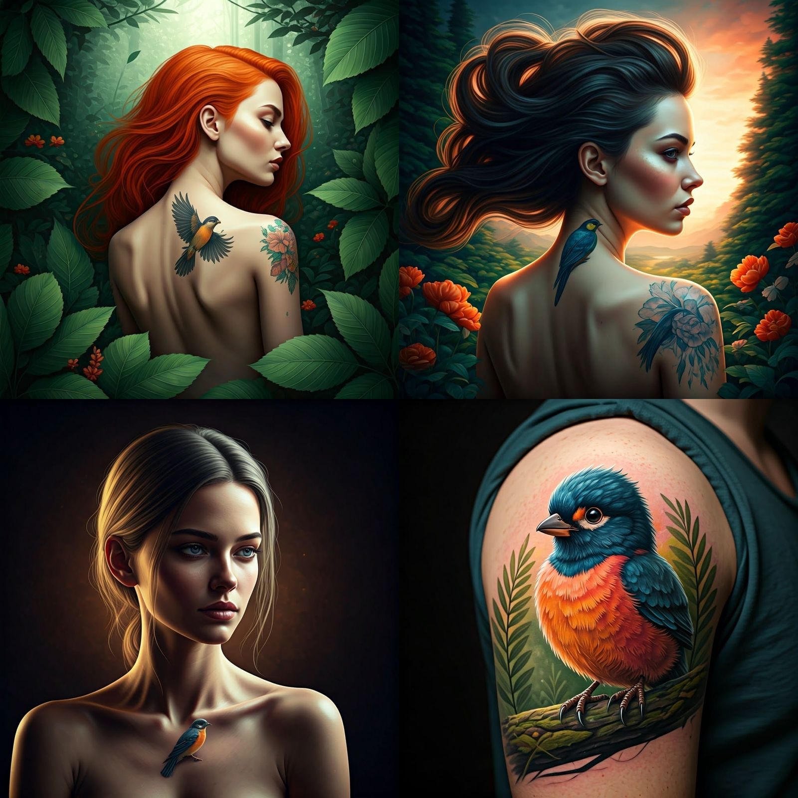 Innocence and Nature Unveiled: A Hyperrealistic Portrait wit...