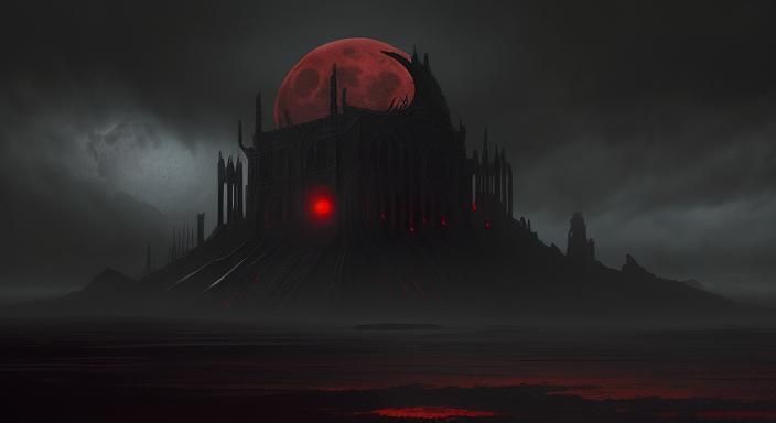 Apocalyptic Surrealism: Blood Moon Eclipse and Darkened Sun