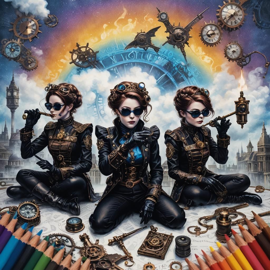 Steampunk Fairy Godmother's Clockwork Wand in Photorealistic...