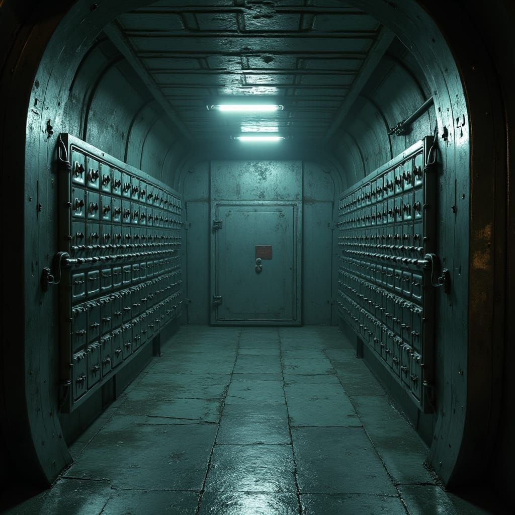 Secure Industrial Vault in a Gritty Atmosphere