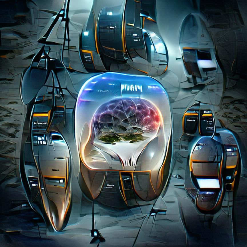 Futuristic Brain Pod Concept Art in 8K