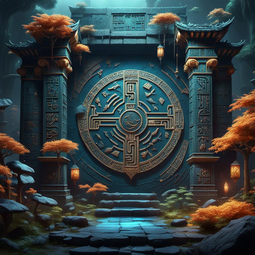 Fairy Hieroglyphics: Detailed Matte Painting