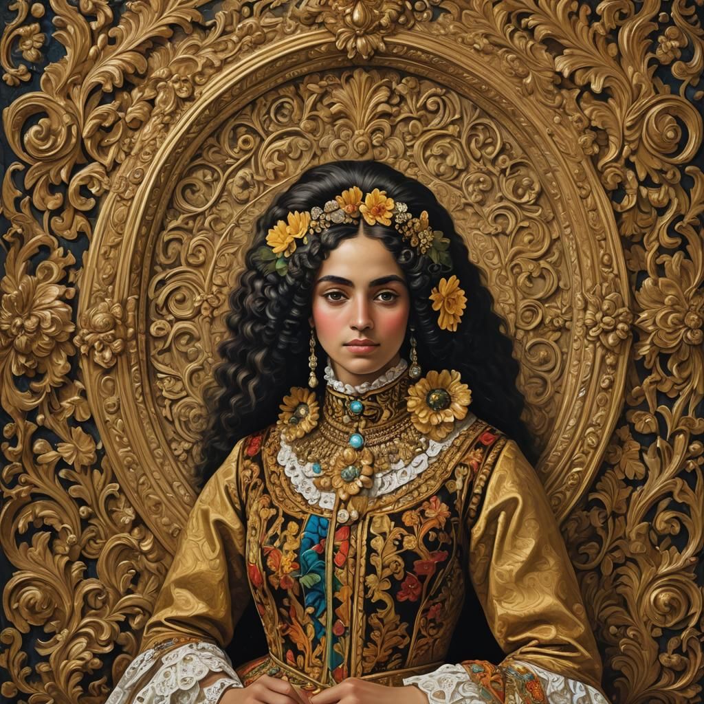 Baroque Portrait of a Young Spanish Countess