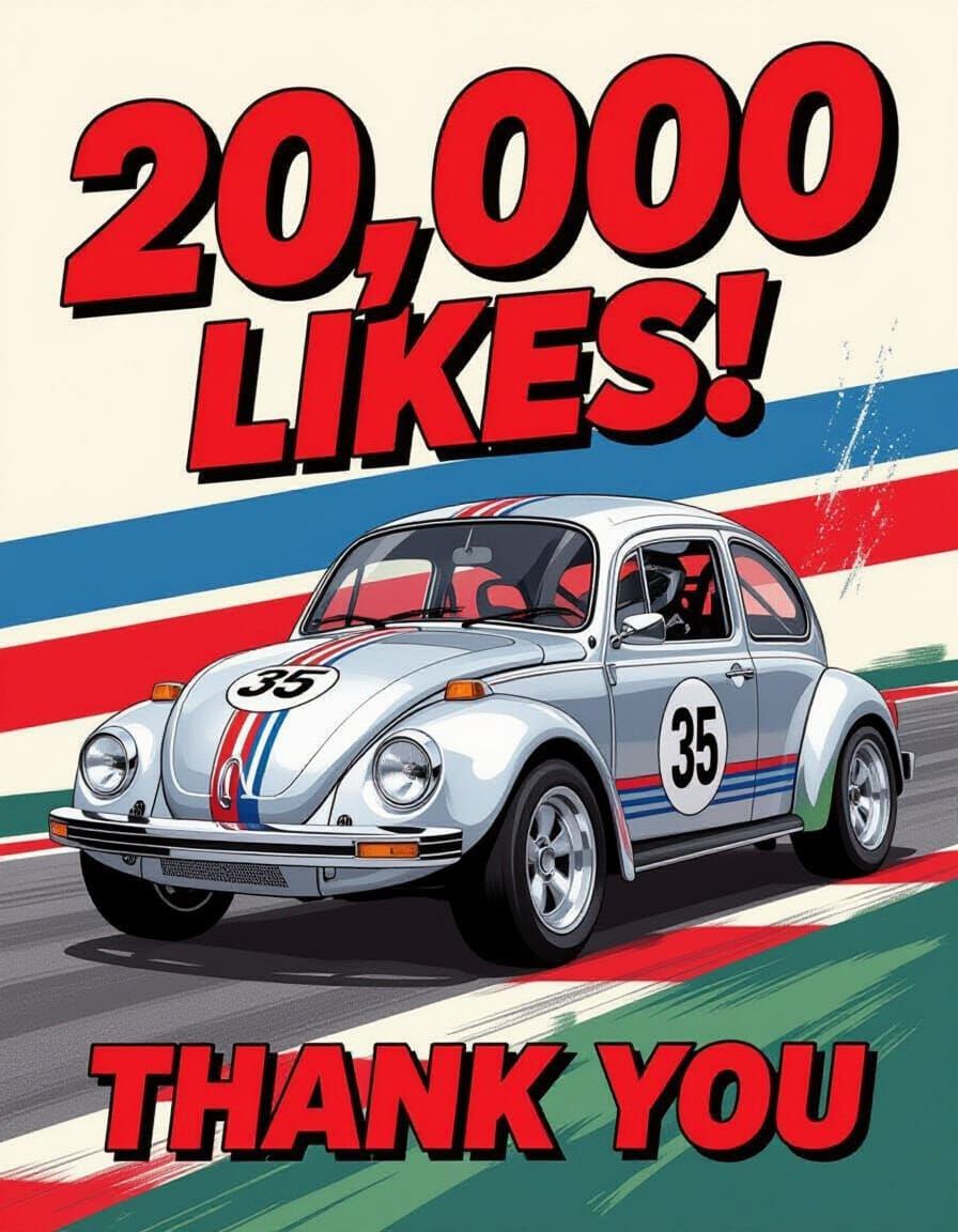 Retro 1973 VW Beetle Race Car with Martini Livery