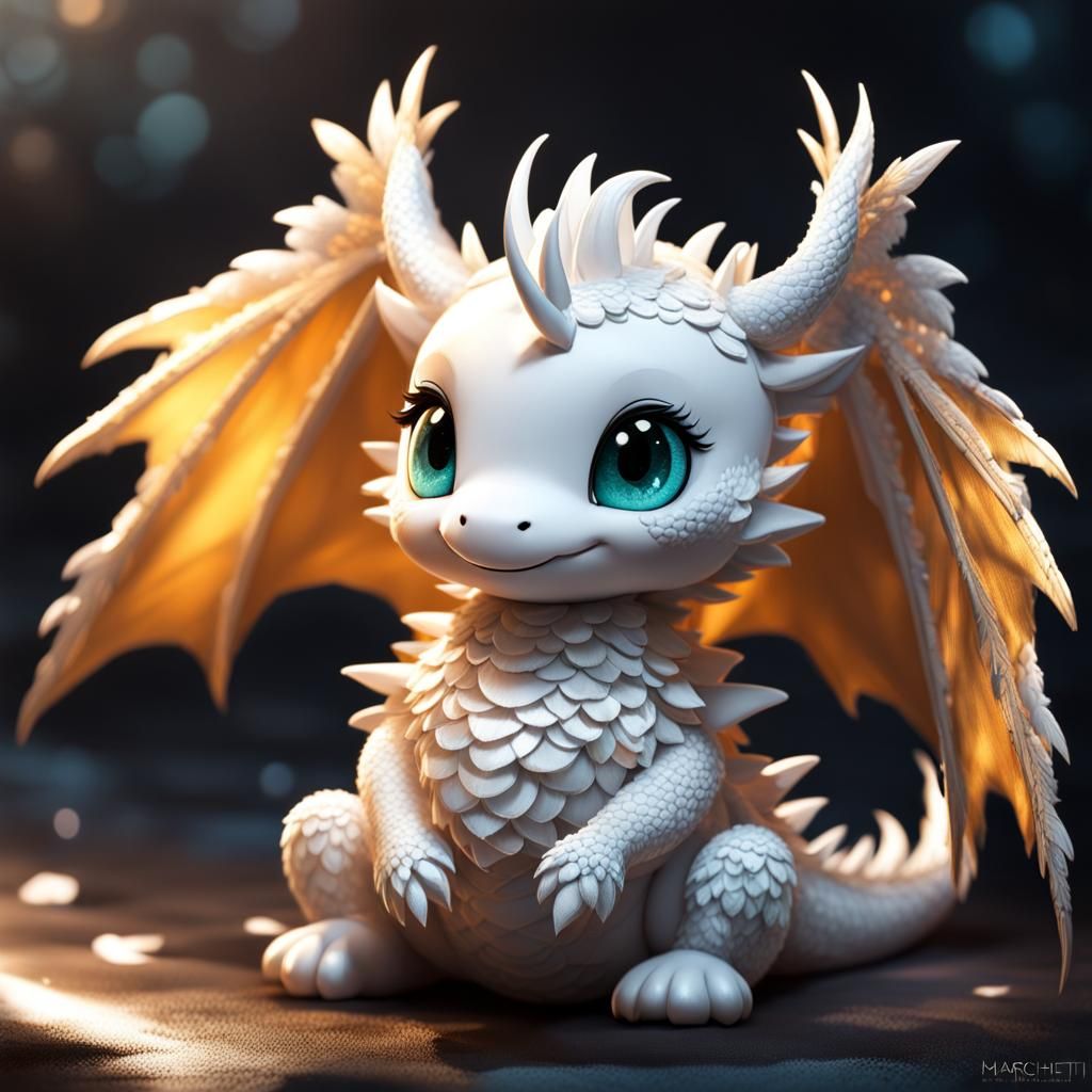 Cute Fabric Dragon Chibi, Detailed Studio Photo