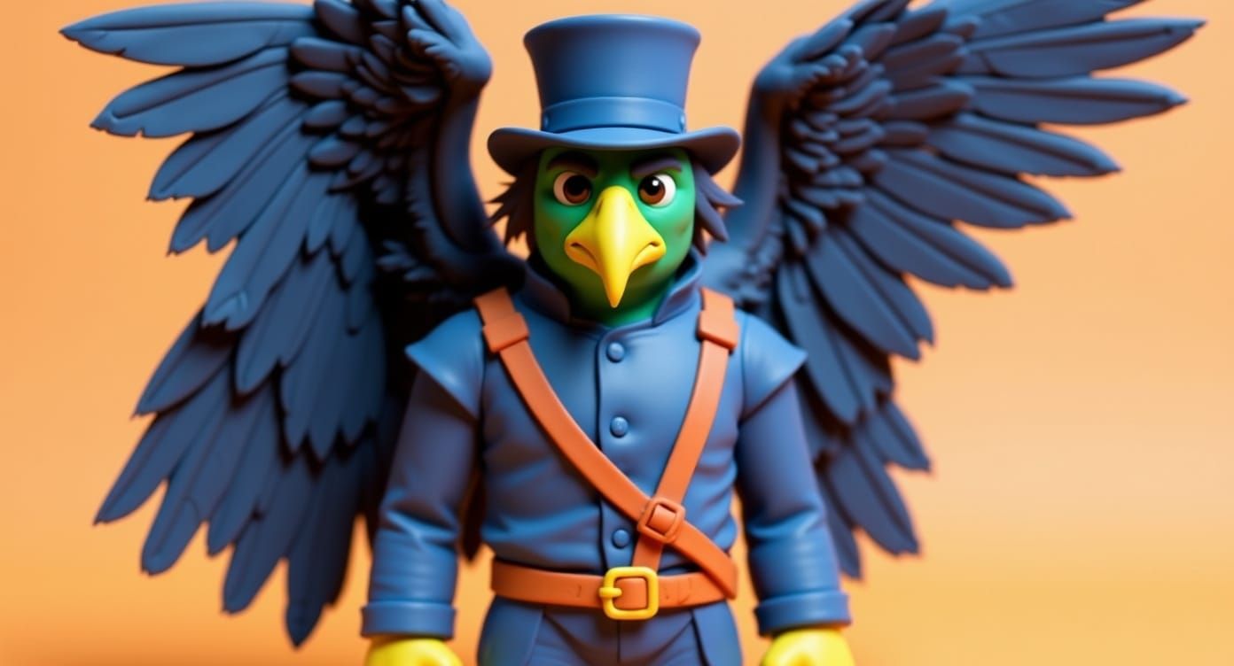 Whimsical Polymer Clay Statuette