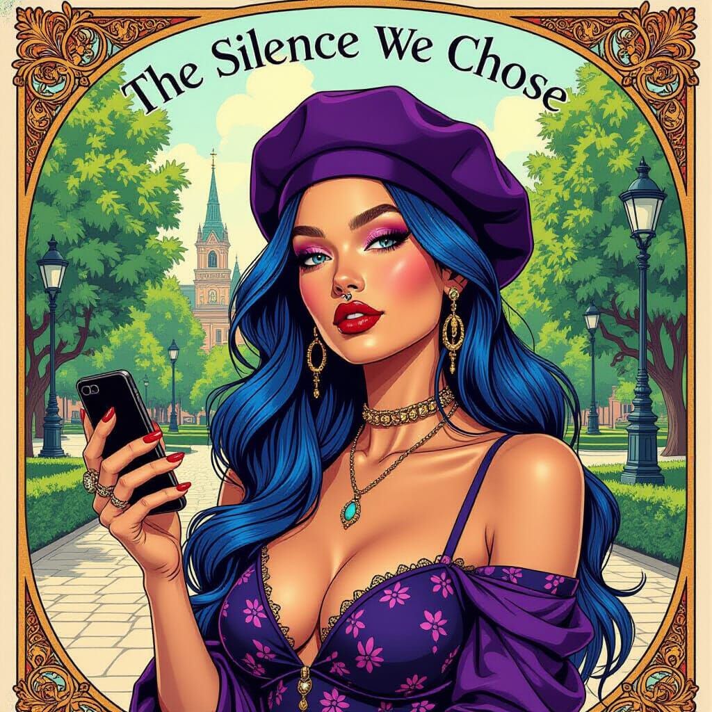 Cyberpunk Model in Graphic Novel Style