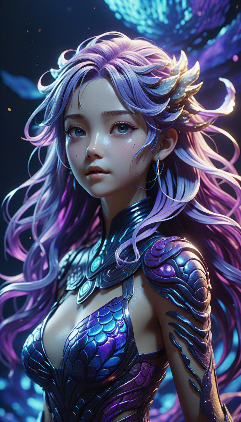 Enchanting Siren in Vibrant Fantasy Art