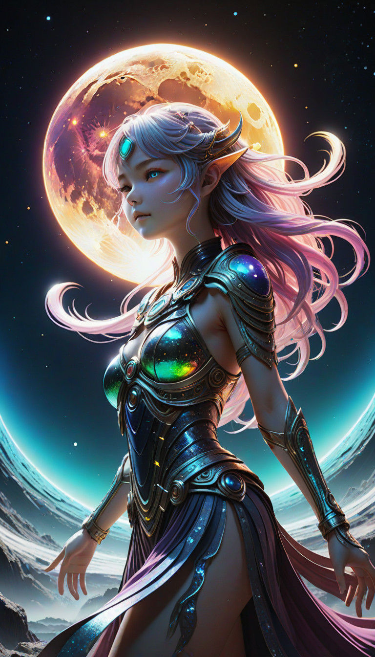 Enchanting Siren in Vibrant Anime Fantasy Art