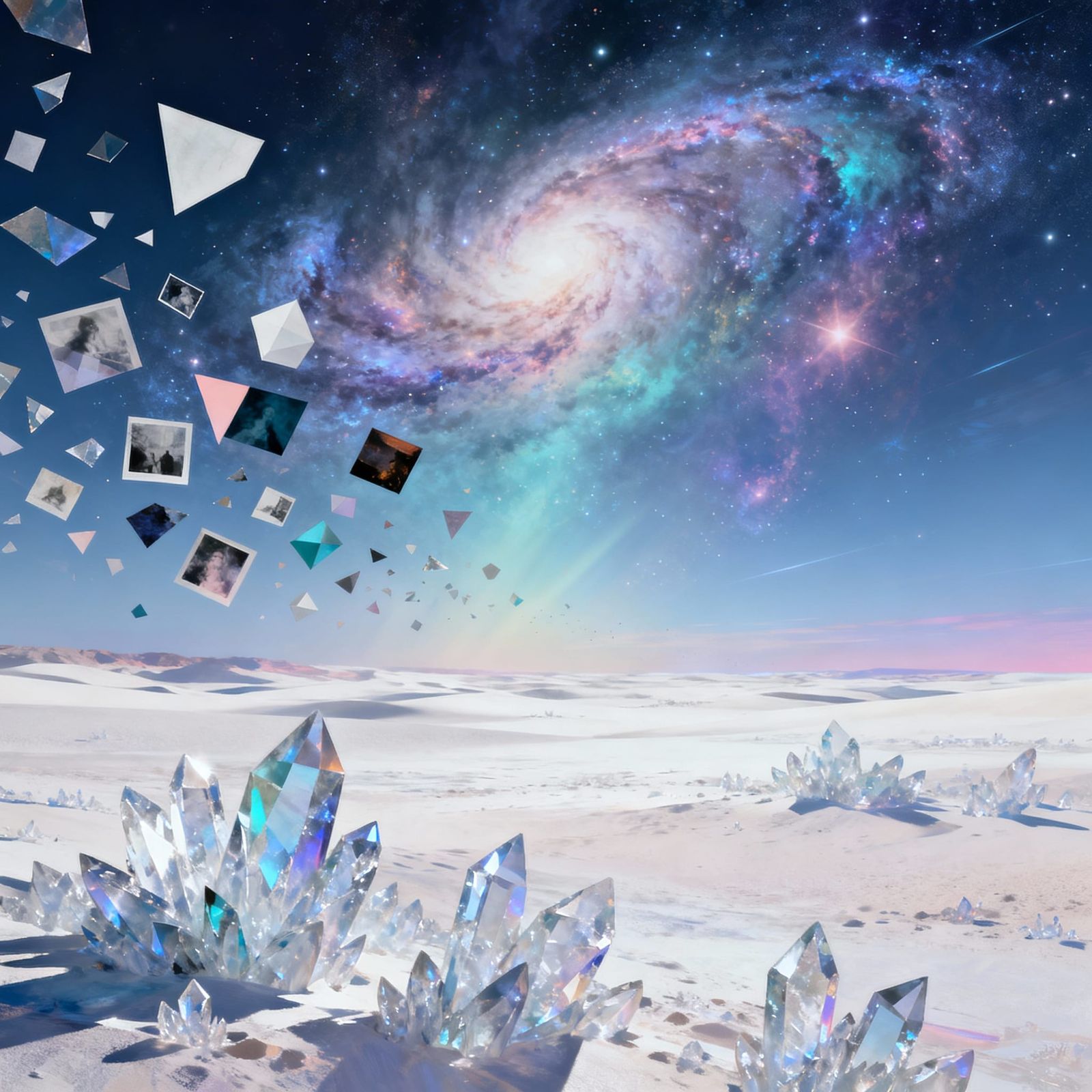 Crystalline Desert Future Memory Abstract Art