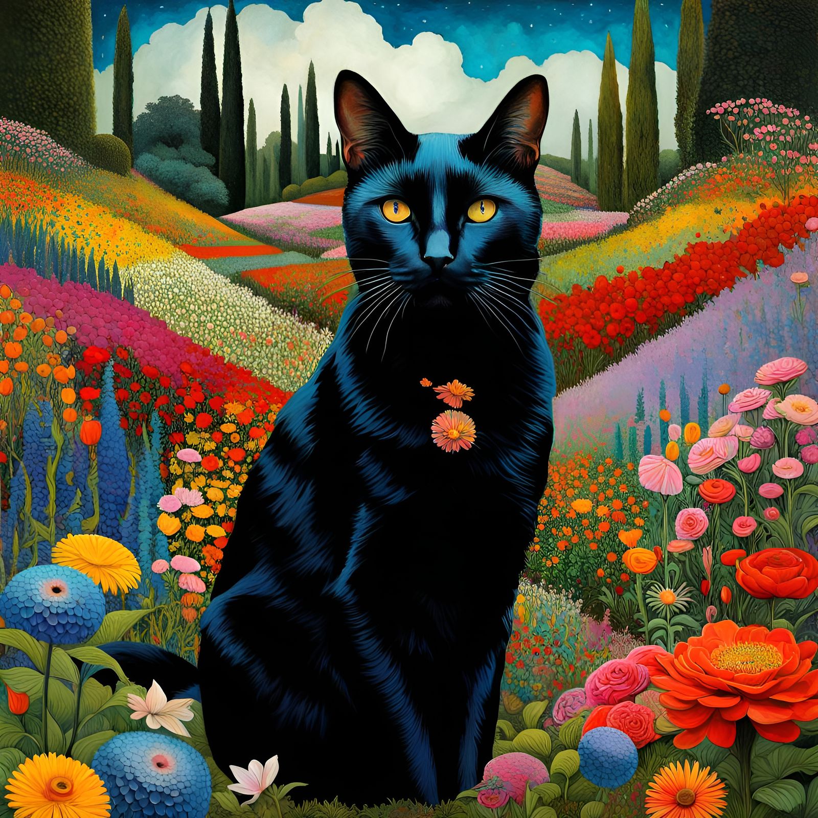 Chat Noir at Giverny