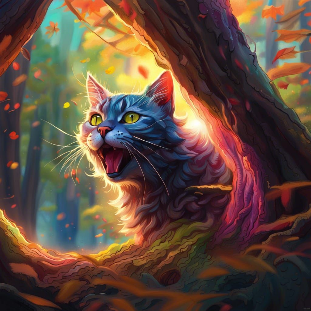 Fantasy Cat Portrait in Hyperrealistic Style