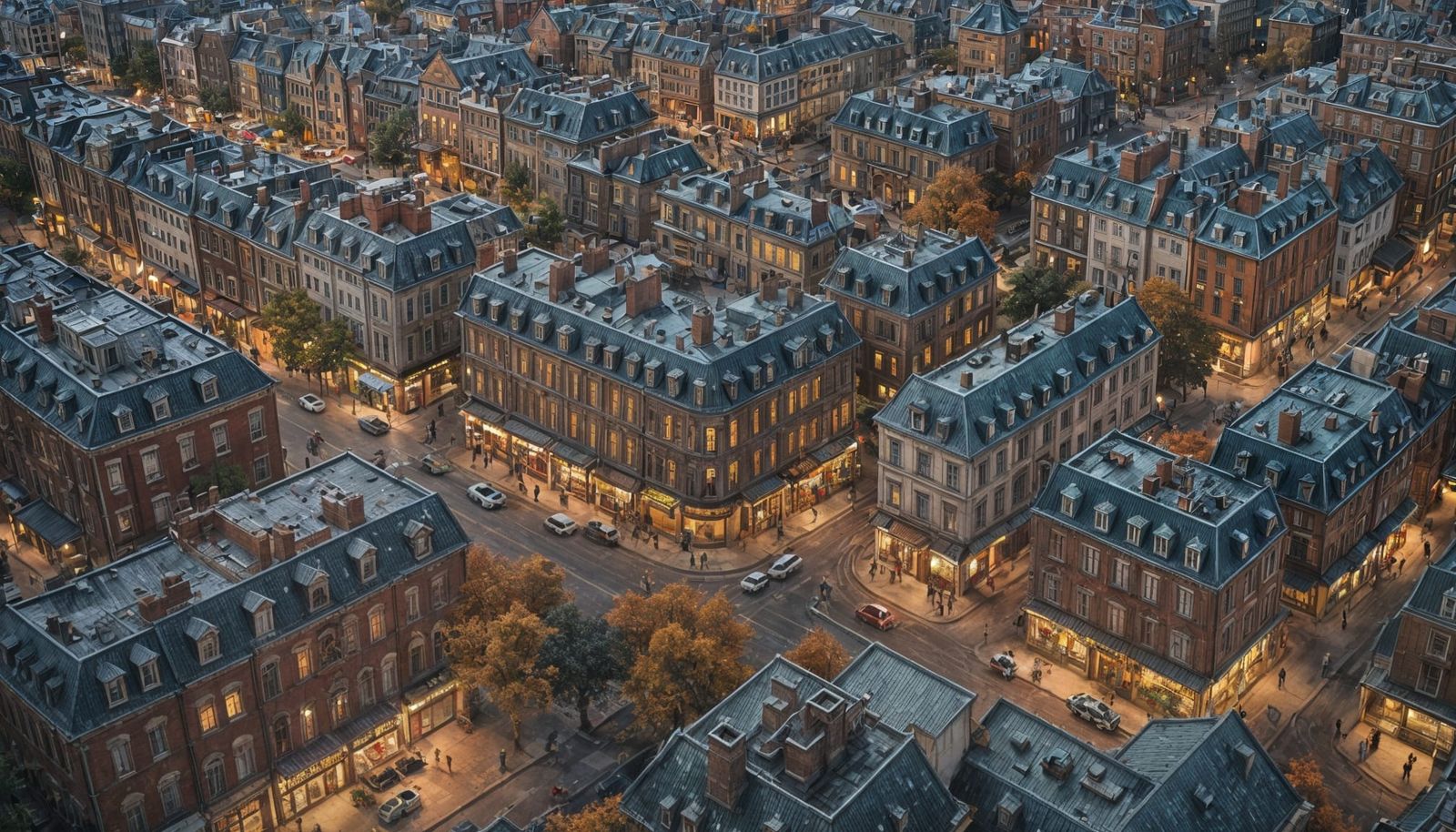 Hyperrealistic Metropolis by the Sea on Halloween