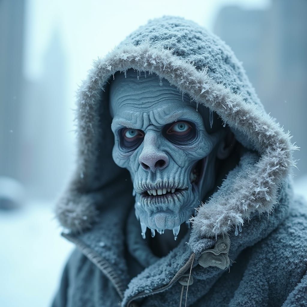 Frostbitten Zombie in Blizzard: Photorealistic Survival Horr...
