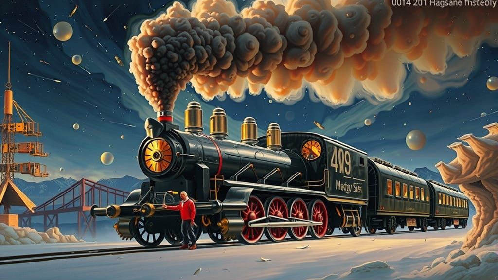 Surreal Art Piece with Giant Eyes in Pop Surrealism Style