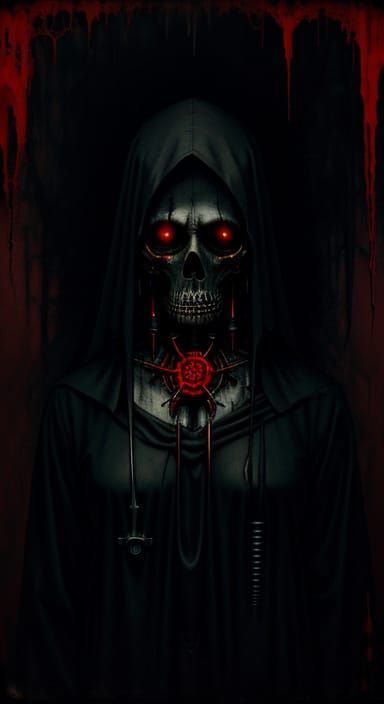 Surreal Haunted Sanatorium in Dark Oil Painting Style