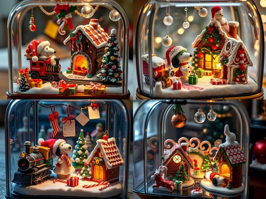 Whimsical Christmas Scene in Miniature