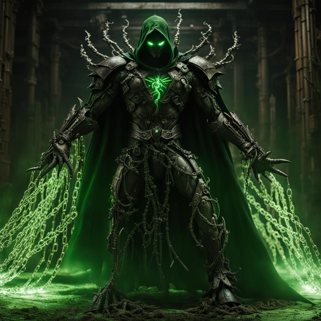 Spawn with Animated Cape and Glowing Eyes