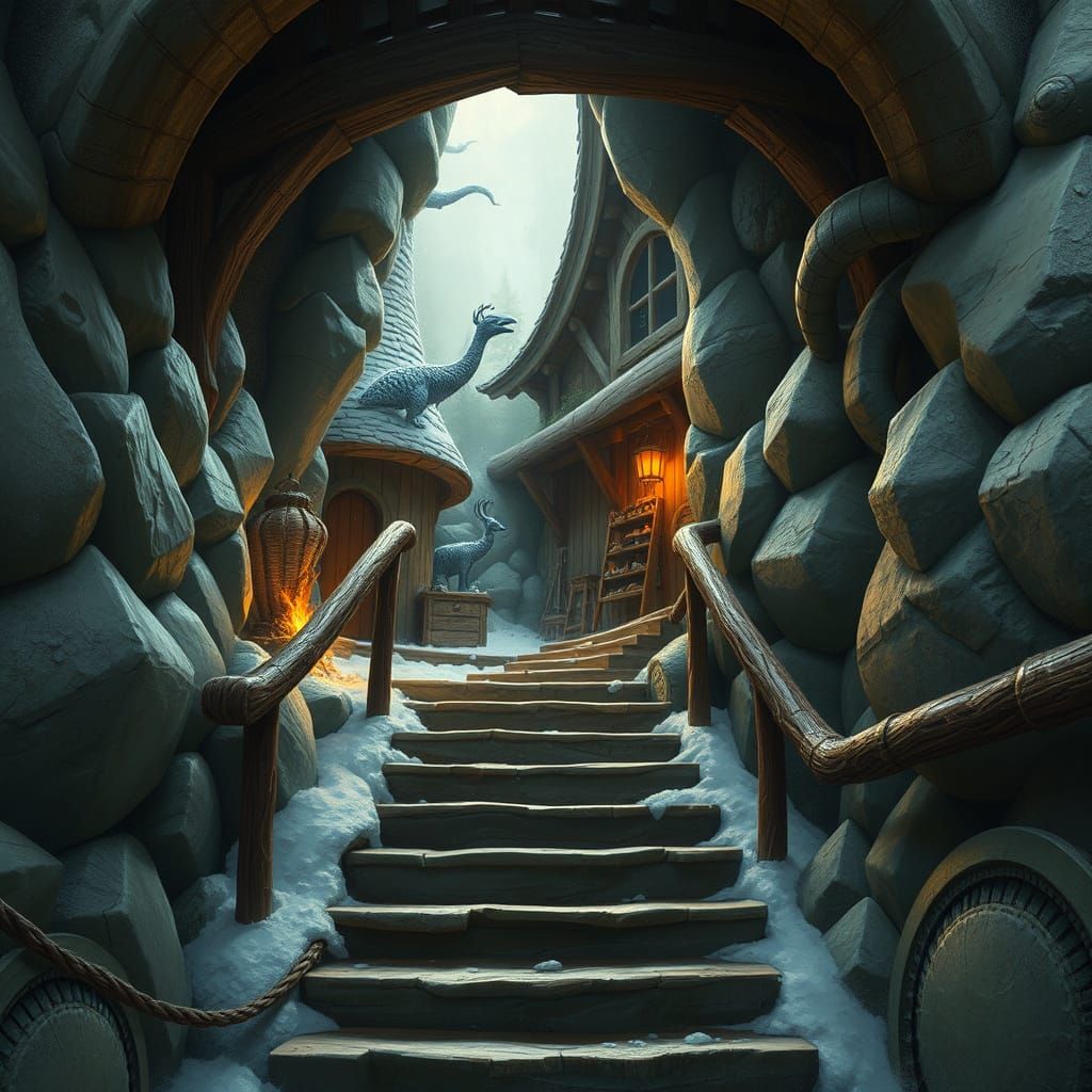 Mythical Weather Workshop Accessed by Secret Staircase