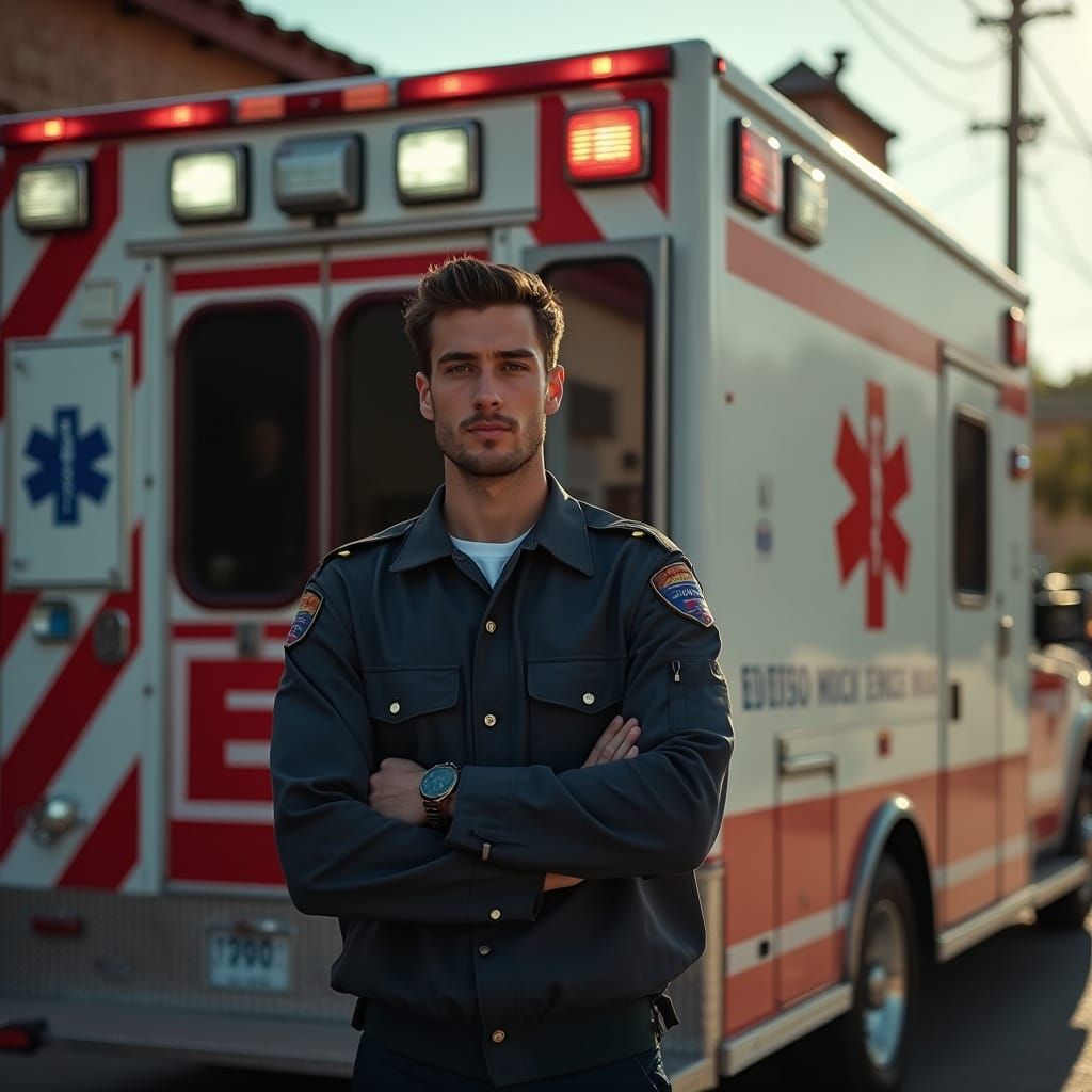 Attractive EMT in Sunlit Ambiance