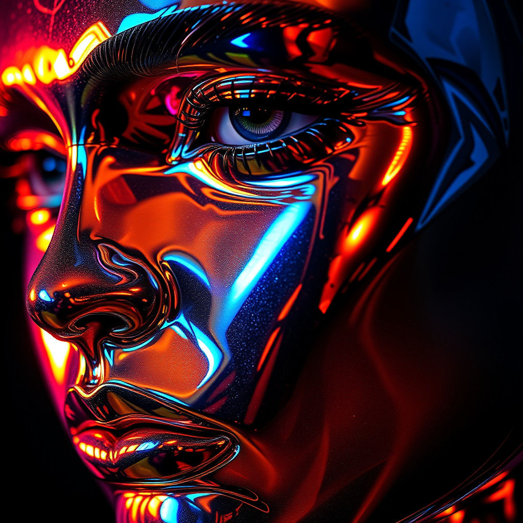 Shimmering Holographic Sticker in High Definition