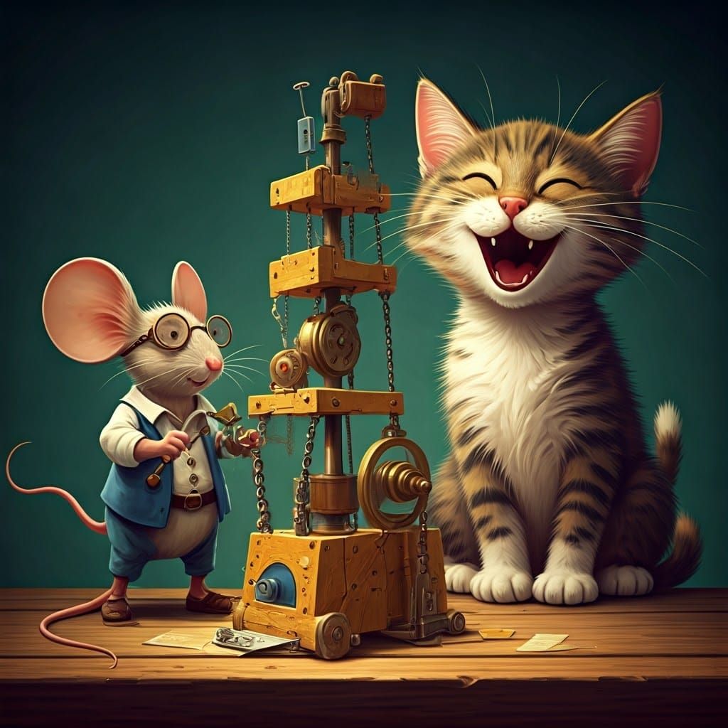 Whimsical Mouse Inventor Creates Marvelous Cat Catching Mach...