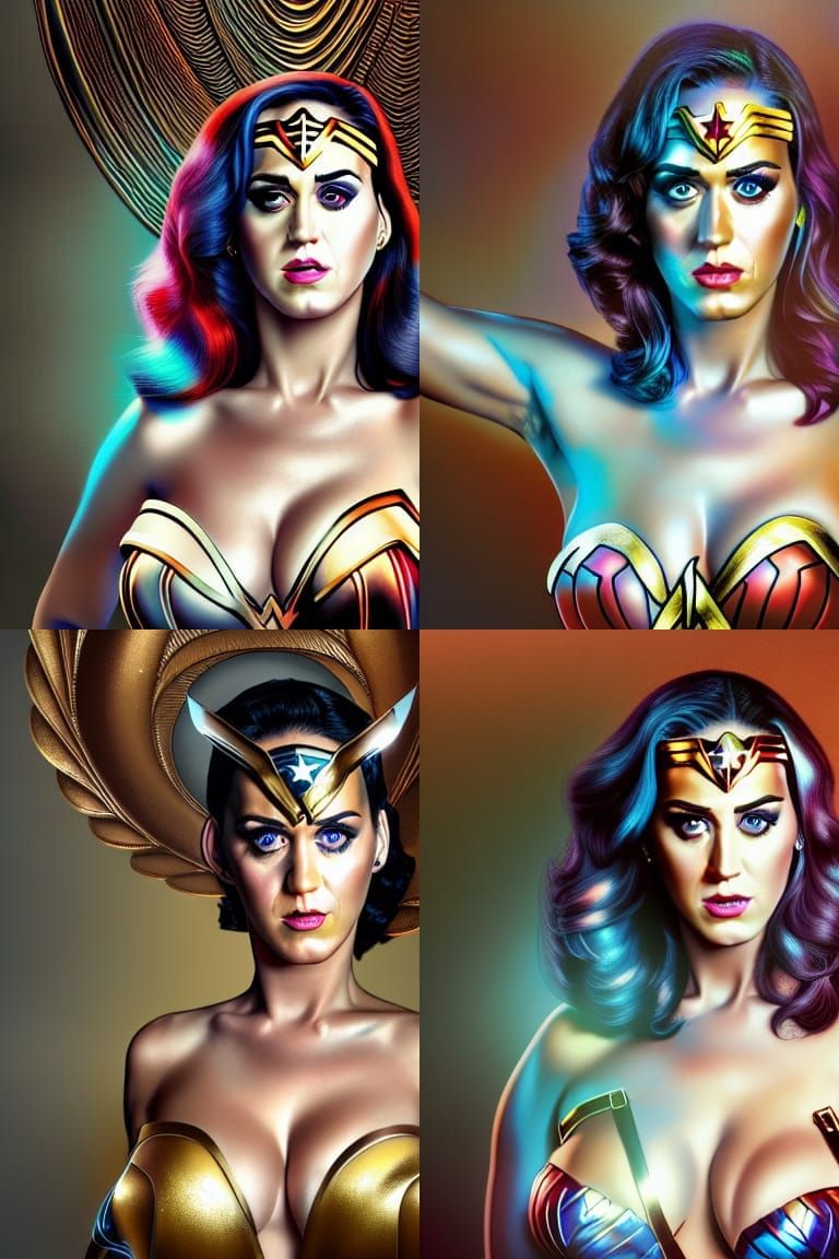 Hyperdetailed Nude Wonder Woman Portrait in 8k