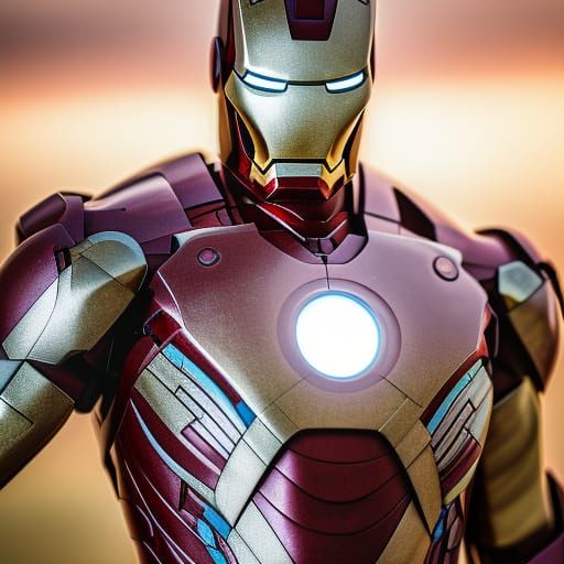 Iron Man Portrait in Professional Photography Style