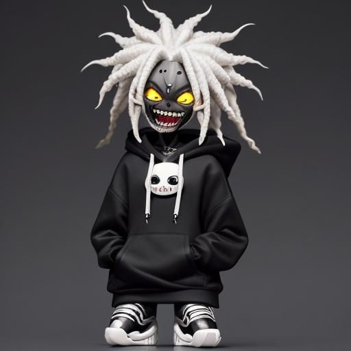 Cute Chibi Alien Boy with Blonde Dreads