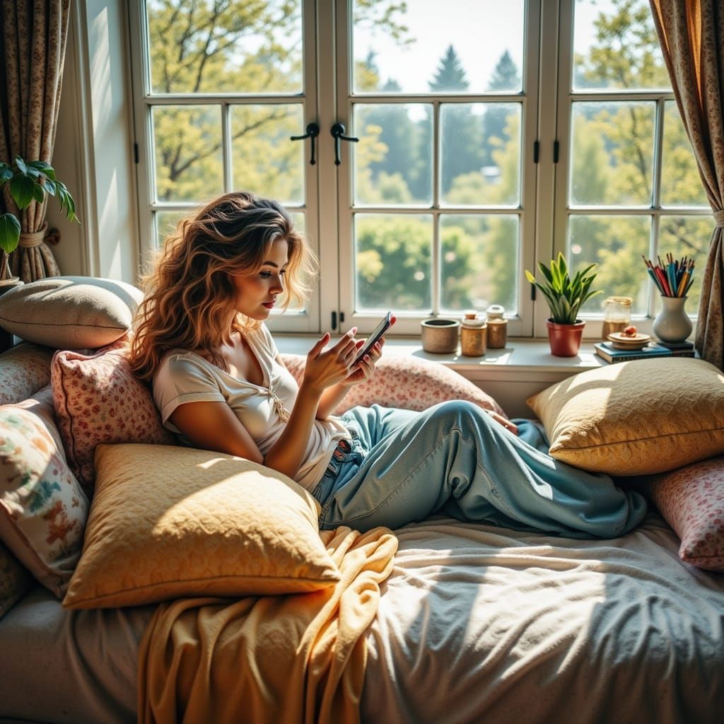 Sunlight through the windows!