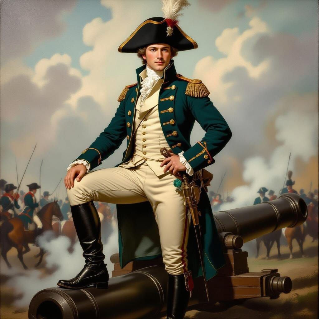 British Dragoon Colonel Portrait Oil Painting