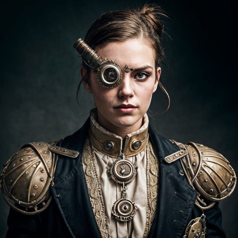 Steampunk Gentleman's Majestic Beard in a World of Gears and...