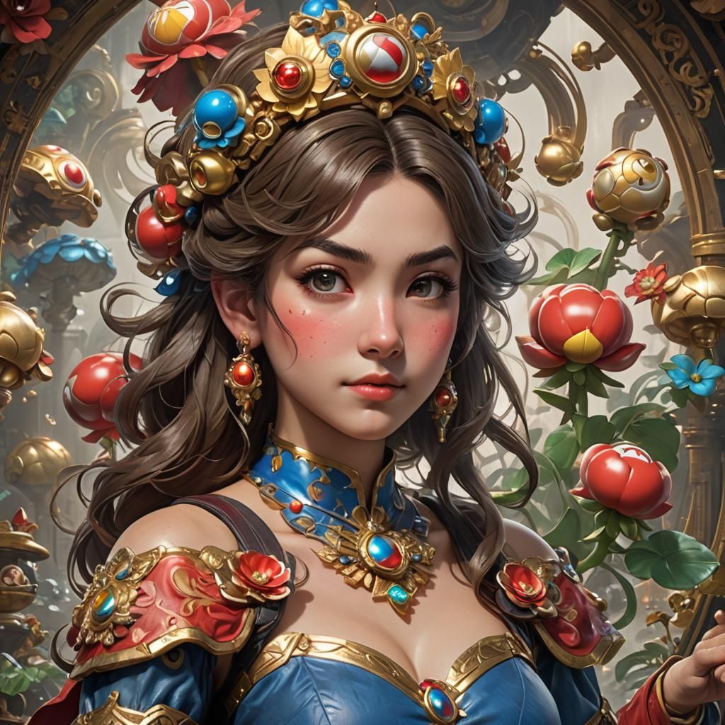 Hyperdetailed Super Mario Portrait in Artgerm Style