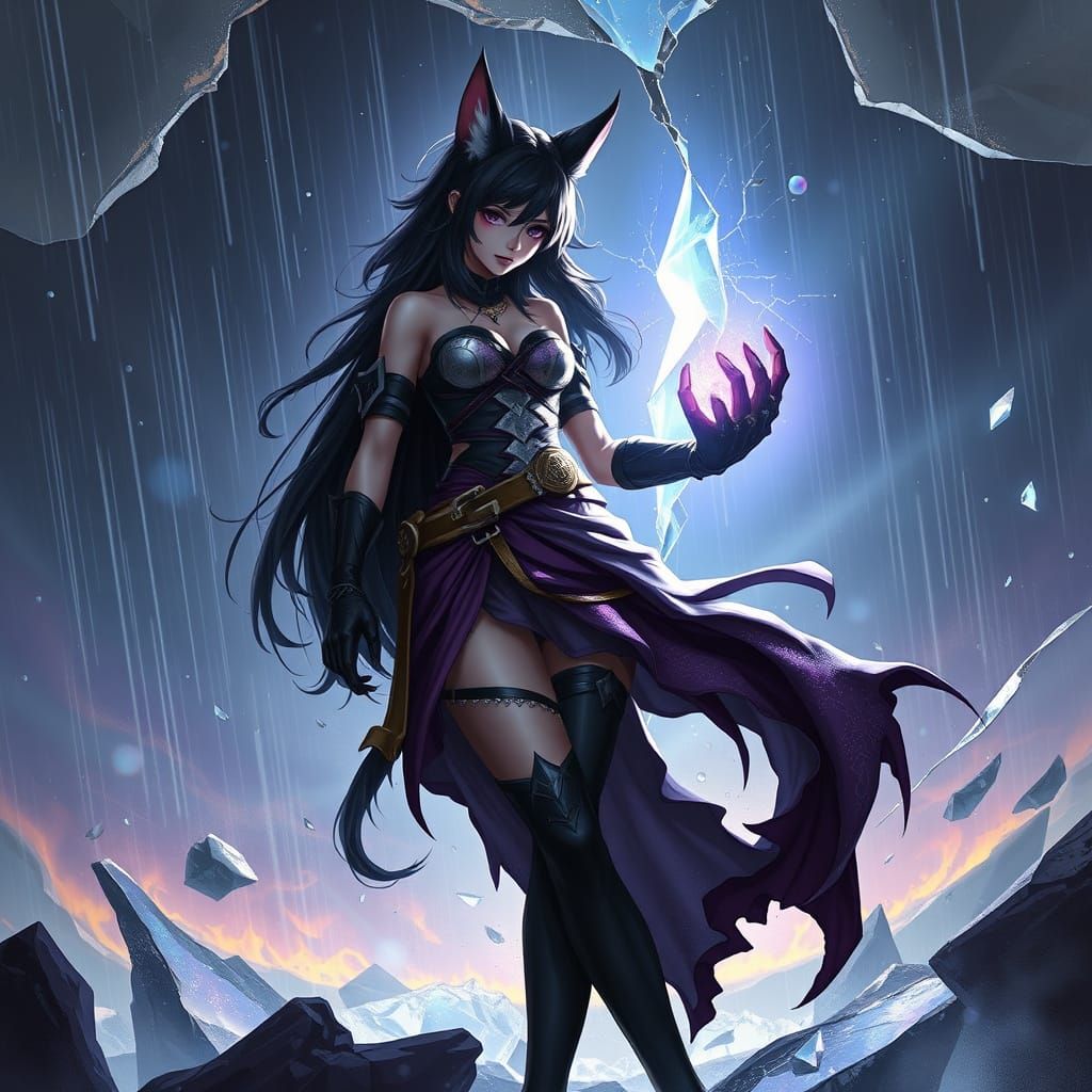 Sorrowful Maiden Wields Mystical Gauntlet in Shattered Dimen...