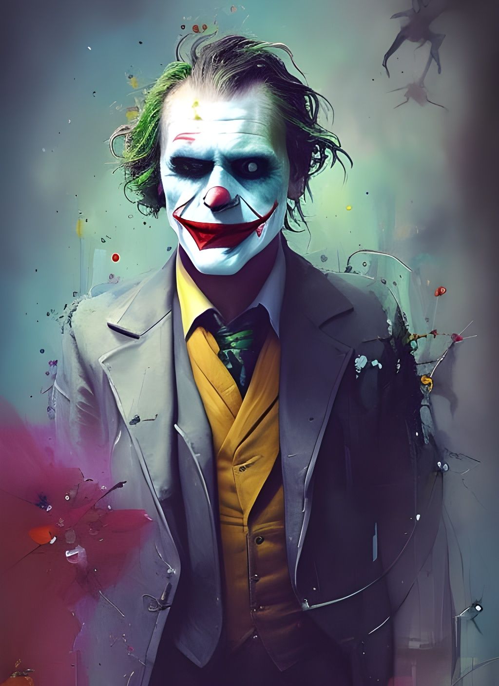 Harrison Ford as Joker: Crayon Caricature