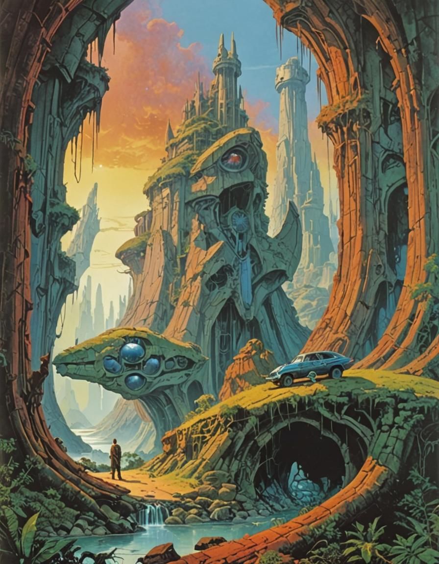 Psychedelic Landscape in Roger Dean Style