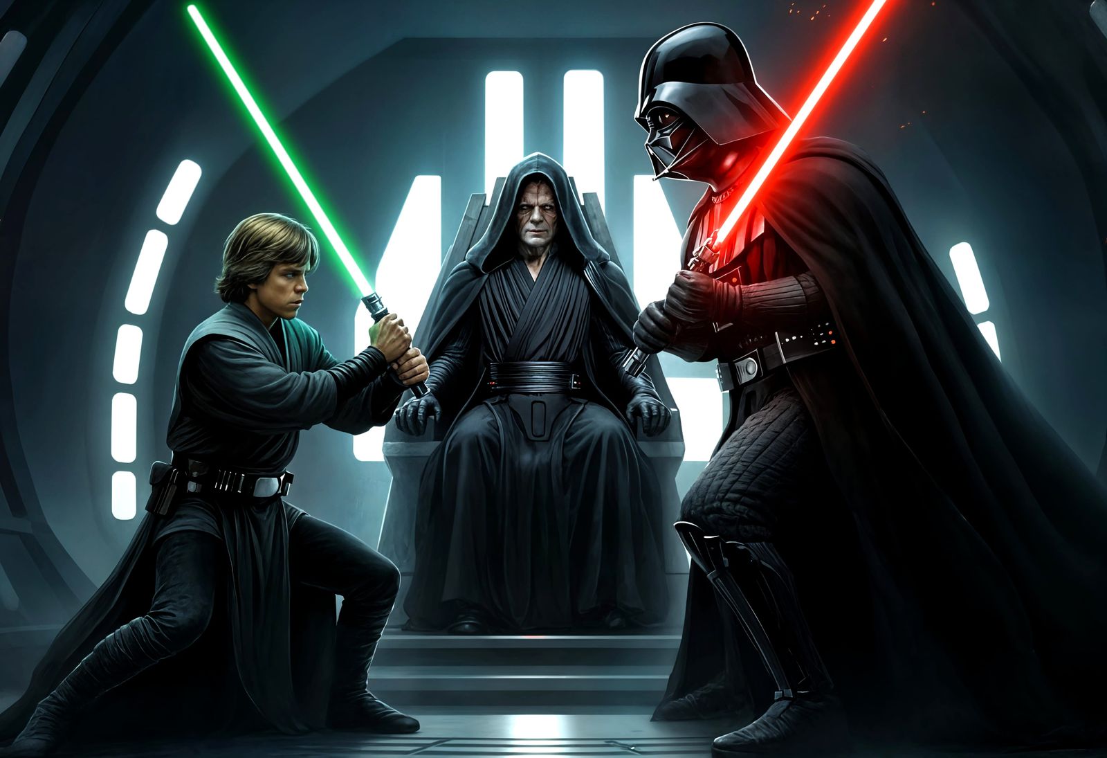 Black Sith Robe Top in Hyperrealistic Style