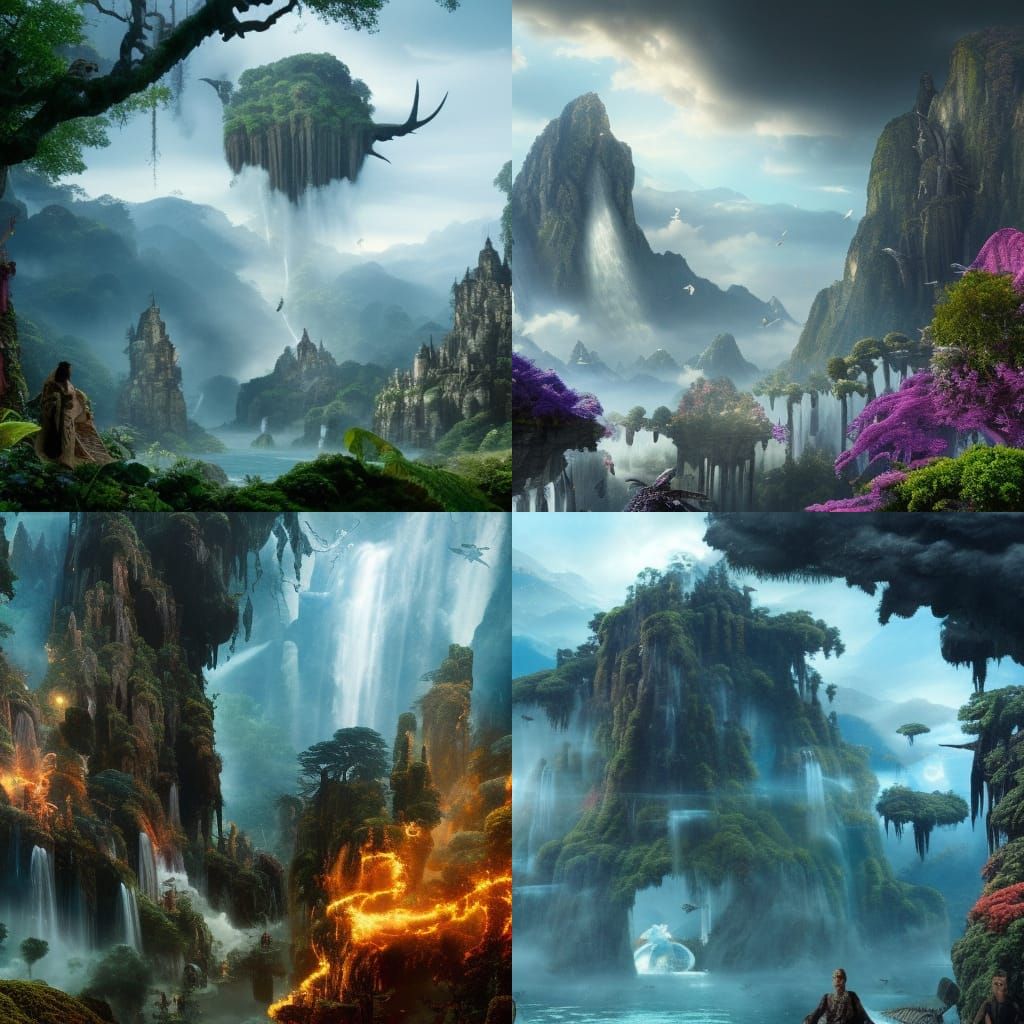 Stunning Epic Cinematic Scene Inspired by Avatar