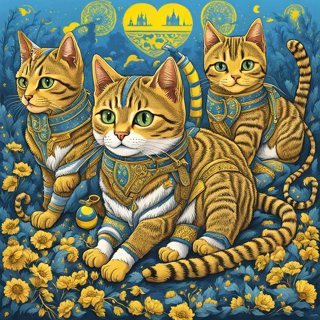 AI Generated Image of Ukrainian Cats