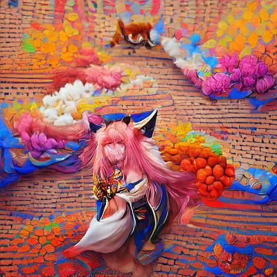 Beautiful Detailed Painting of Tamamo